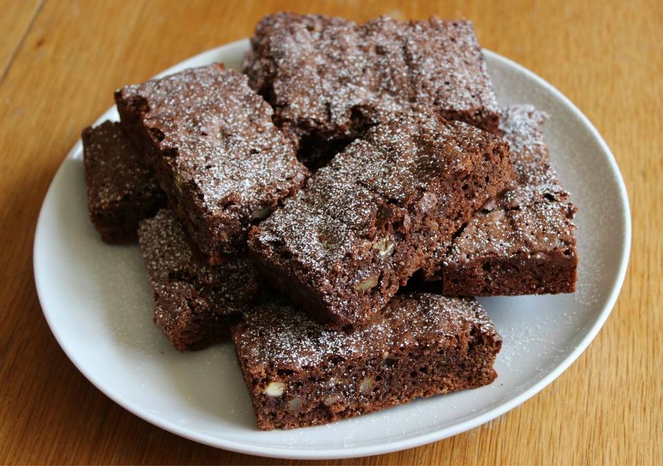 A plate of Brownies to share in the office